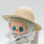 Labubu Hat Open Top Straw Hat Woven Hat Labubu Party Clothing Accessories Countryside Style Labubu Outfit for Sitting Party Lootquake LLC