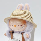 Labubu Hat Open Top Straw Hat Woven Hat Labubu Party Clothing Accessories Countryside Style Labubu Outfit for Sitting Party Lootquake LLC