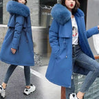 New In Coats & Jackets Women's Winter Padded Jacket Loose Casual Outerwears Fleece Hodded Windbreaker Elegant Office Lady's Coat