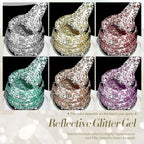 BORN PRETTY 10ml Reflective Glitter Gel Nail Polish Carat Mirage Sparkling Color Shine UV LED Soak Off Semi-Permanant Varnish Lootquake LLC