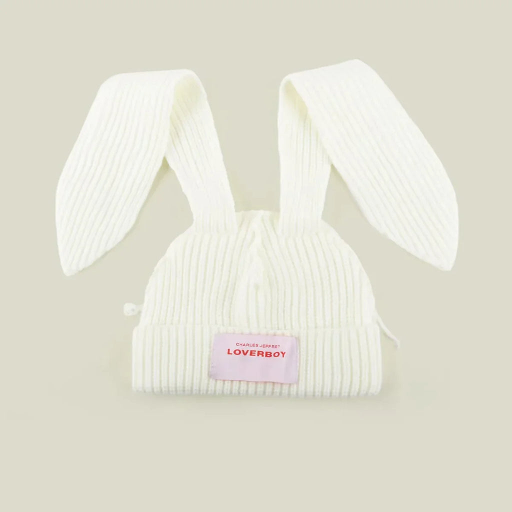 2023 New Long Ear Fox Hat Skullies Beanies Women Cute Rabbit Ears Crochet Knitted Hat Men Winter Hip-hop Warm Cap Christmas Gift Pi-Mart