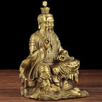 Chinese Brass Seiko Taoism Taishang Laojun Crafts Buddha Statue Ornament Sculpture Carving Buddha Statue Collection Home Decor Lootquake LLC