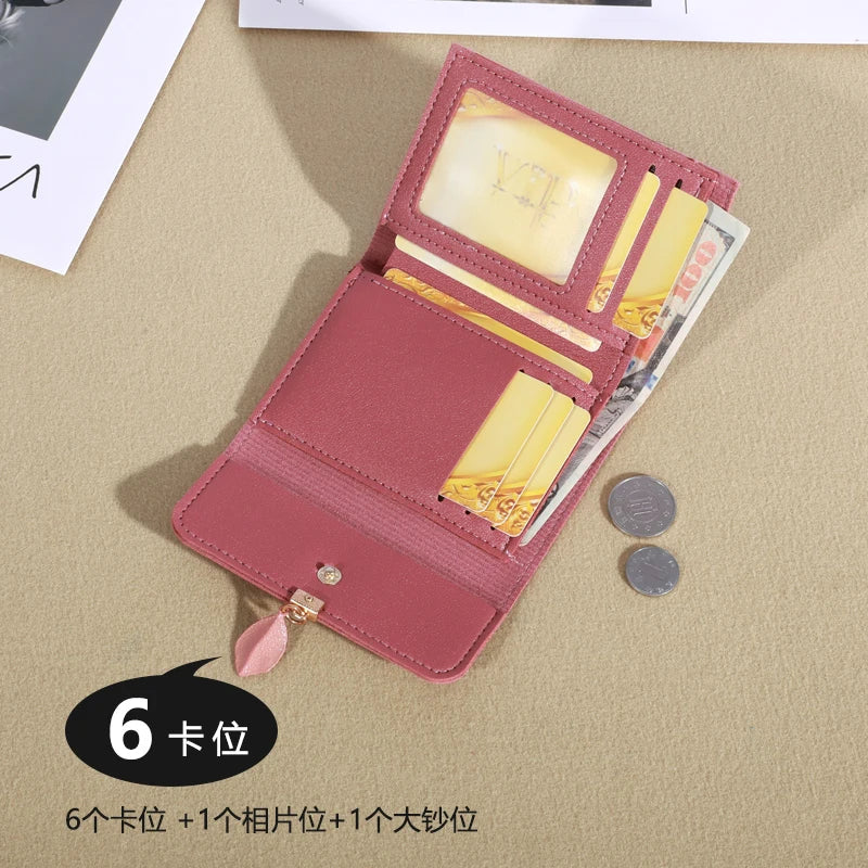 Trifold Clutch Coin Purse, Minimalist Credit Card Holder, Women's Casual Wallet Lootquake LLC