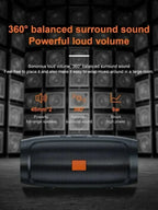 Dushoo Bluetooth Speaker Fm Voice Broadcasting Portable Subwoofer Wireless Speaker Dual Speaker Stereo Outdoor Tfusb Playback Lootquake LLC