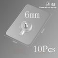 10 Pcs Punch-Free Non-Marking Strong Adhesive Screw Stickers Wall Picture Hook Invisible Traceless Hardware Drywall Hooks Towel Hook Self Adhesive Key Holder Wall Hook Clothes Coat Robe Hooks Cabinet Closet Door Hanger Stevvex