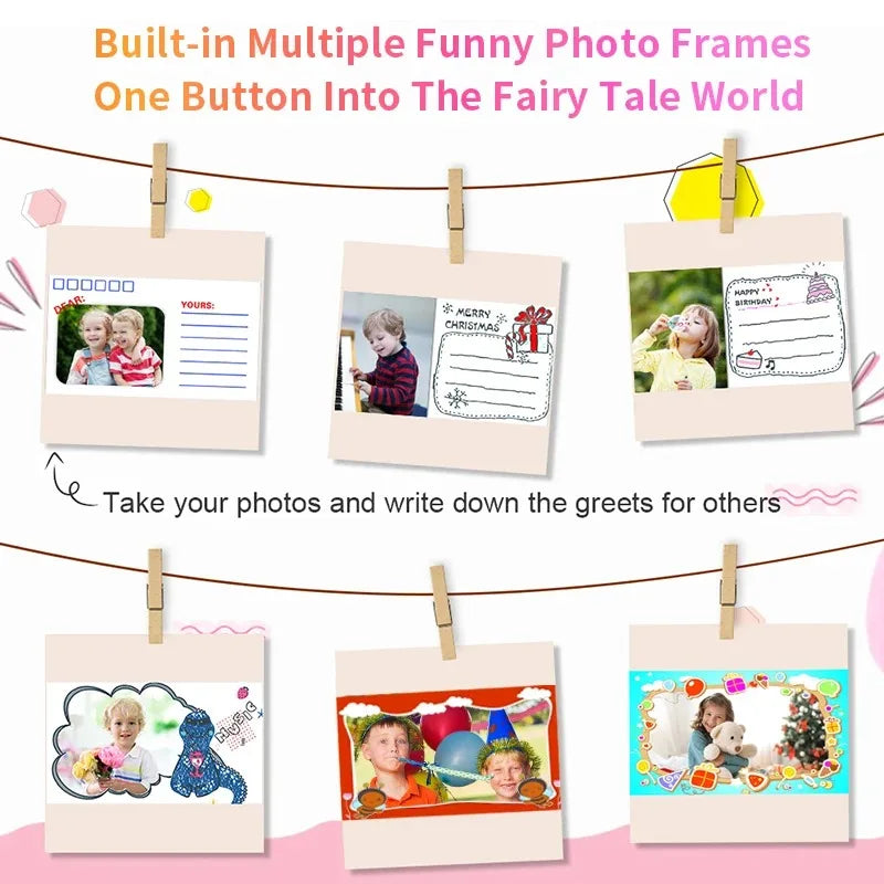 Children's Camera With Print Kids Instant Print Camera Digital Photo Camera Girl's Child Camera Video Boy's Birthday Gift