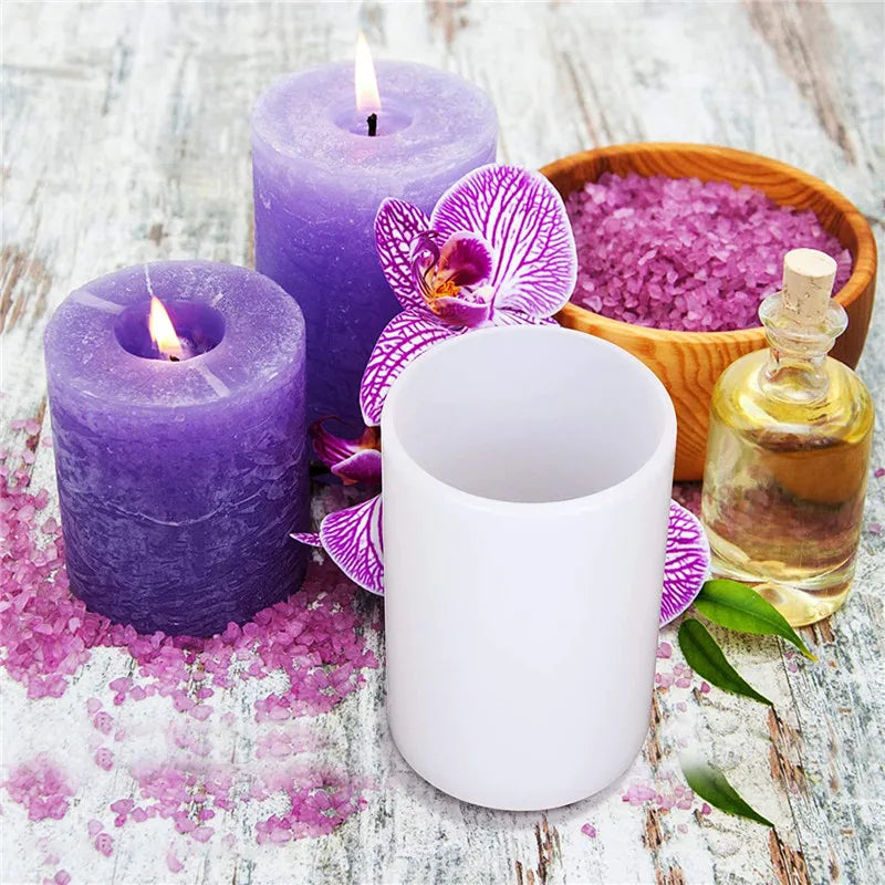 3D Cylinder Shape Candle Silicone Mold DIY Cented Candle Soap Mould Craft Gift Making Plaster Resin Wax Homemade Decoration Lootquake LLC