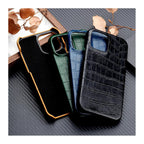 Unique Leather Case For iPhone 13 14 11 12 Pro Max XR X XS Strong Hard Shockproof Cover Green Leather Cover Classic Fashion Case for iPhone Protective Case Stevvex