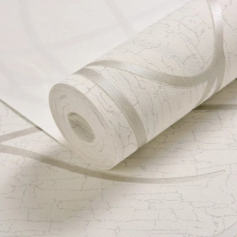 Background Wallpaper Room Decoration 53cm Wall Stickers Thickened Bedroom Curve Stripes Moisture-proof Non-woven European Modern Lootquake LLC