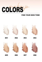8 Colors Matte Face Pressed Powder 24 Hours Oil Control Natural Foundation Brightening Full Coverage Setting Powder Face Makeup