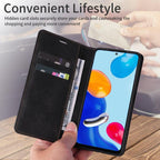 Wallet Flip Leather Case For Xiaomi Redmi 10 10C 9A 9C 9T Note 11 Pro 10S 10 Pro 9 Pro 8T 7 Poco F3 X3 X4 Pro M3 M4 Pro M5s 11T Leather Finish Inbuilt Stand & Pockets Wallet Style Flip Back Case Stevvex