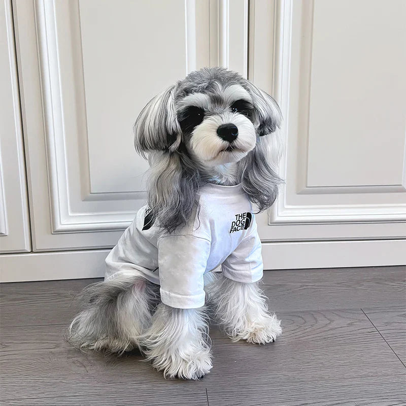 Fashion The Dog Face Dog T-shirt Spring Summer Breathable Yorkshir Schnauzer Teddy Dog Puppy T-Shirt for Small Media Dog Clothes Pi-Mart