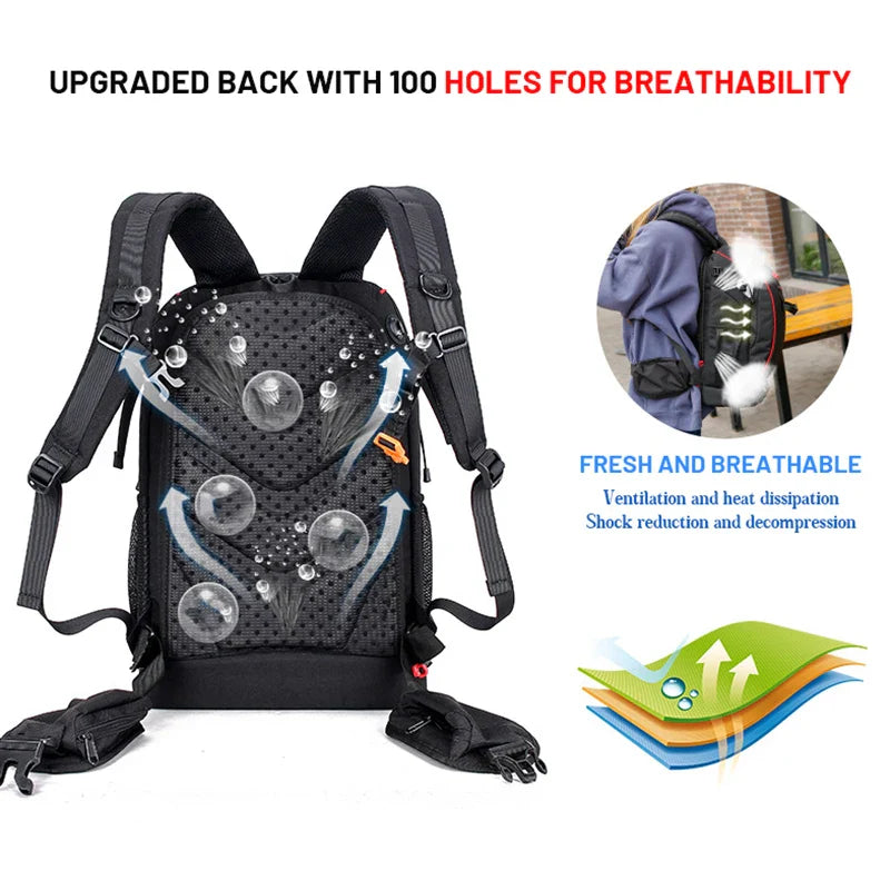 Professional Photography Backpack for Camera, Lens and 15" Laptop - Waterproof Camera Bag for DSLR, DSLR, Mirrorless
