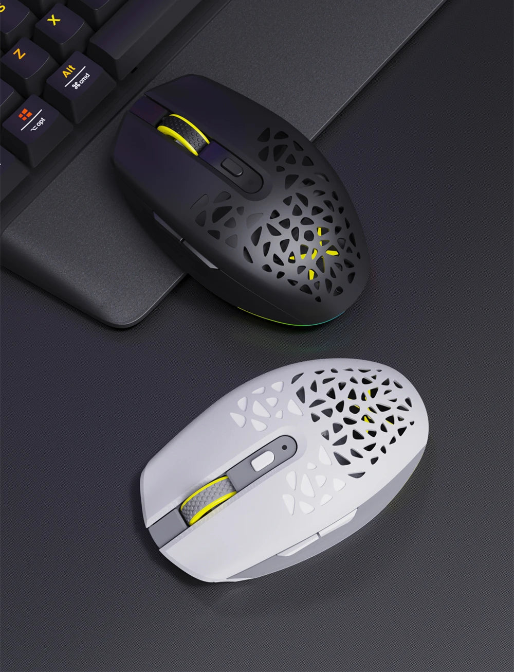 Delux M820DC PAW3335 Wired + Wireless + Bluetooth Gaming Mouse 80 Million Clicks 16000 DPI RGB Rechargeable Mice For Computers Lootquake LLC