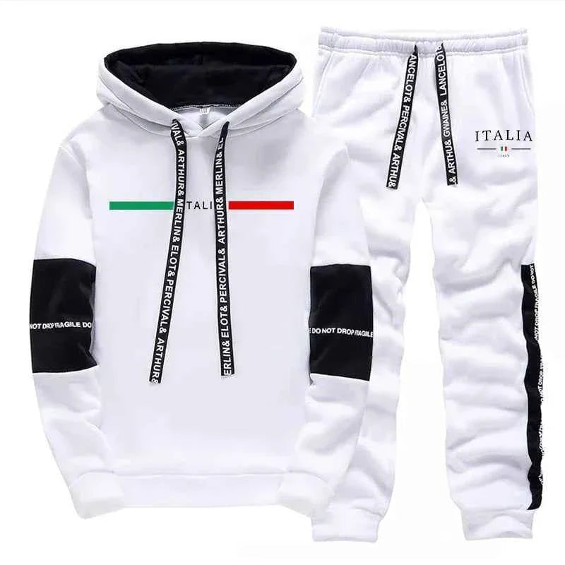 Men's Casual Print Tracksuit Hoodie 2026 THRIXINE