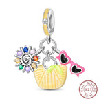 S925 Sterling Silver Princess Golf Hamster Camera Travel Three Piece Set Charms Beads 3mm DIY Fine Jewelry Making Lootquake LLC