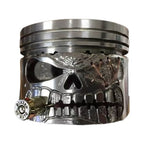 Carving Piston Skull Face Realistic Sculpture Skull Man Head Statue Garden Office Home Decor Halloween Party Skeleton Figurine