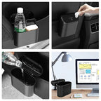 Car Trash Can (with Lid) Contains 60 (300) Garbage Bags, Small Car Trash Can, Leak-proof Mini Car Accessories Lootquake LLC