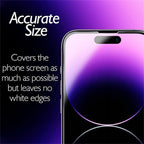 HD Clear Scratch Resistant Anti-Fingerprint Tempered Glass Film Full Screen Coverage Protector For Iphone 14 Pro Max Front Back Screen Protector HD Clarity Anti-Fingerprint Scratch Tempered Glass For Iphone 13 Stevvex