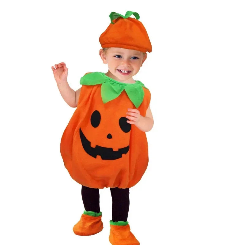 Kids Cosplay Costumes Children Halloween Pumpkin Costume with Hat Cosplay for Baby Girl Boy Stage Party Clothing Lootquake LLC
