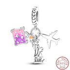S925 Sterling Silver Princess Golf Hamster Camera Travel Three Piece Set Charms Beads 3mm DIY Fine Jewelry Making Lootquake LLC