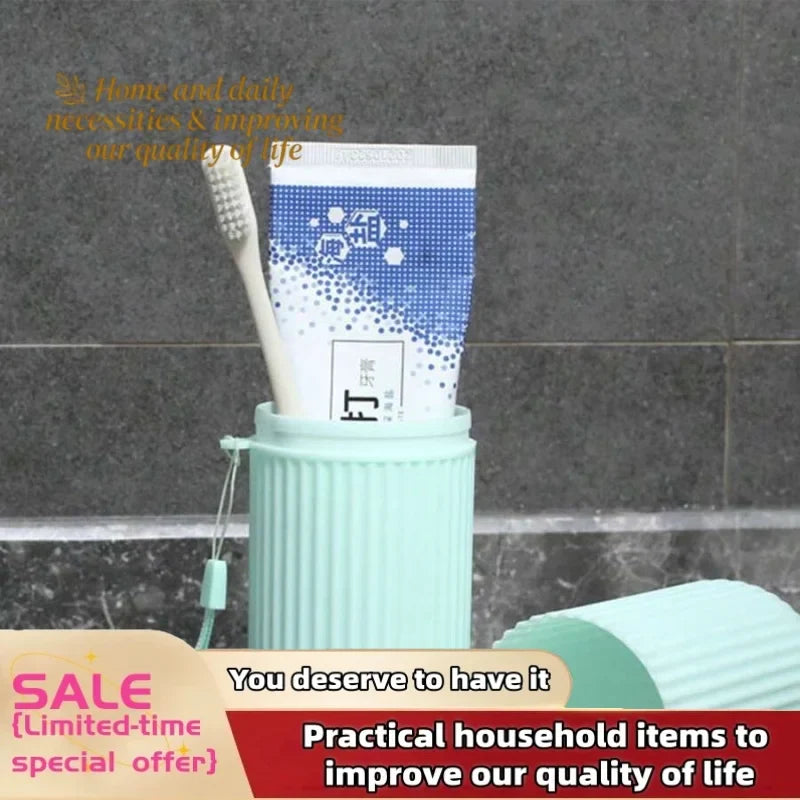 1/4Pcs Travel Camping Storage Box Organizer Travel Toiletries Storage Cup New Creat table Toothbrush Protect Holder Cup Case