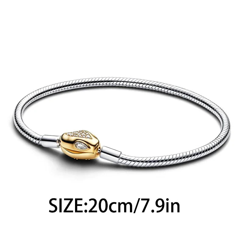 925 Silver Valentine's Day Snake Year Series Pendant Suitable for 925 Sterling Silver Original Women's Bracelet DIY Jewelry Gift Lootquake LLC