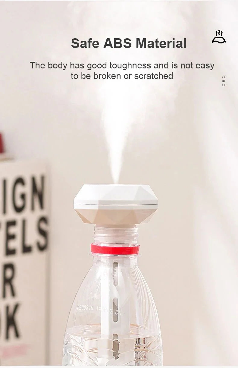 LED Lamp Air Humidifier USB Essential Oil Diffuser Car Purifier Aroma Anion Mist Maker with Romantic Light Portable Humidifier Lootquake LLC