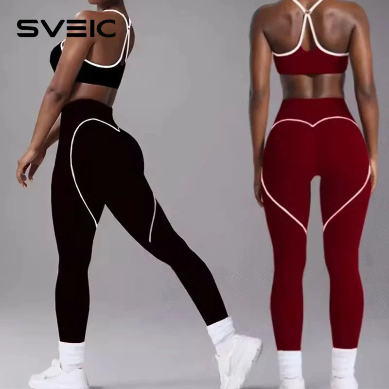 Vibrant Flex Gym Set: Colorful Sports Bra & Leggings