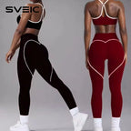 Vibrant Flex Gym Set: Colorful Sports Bra & Leggings