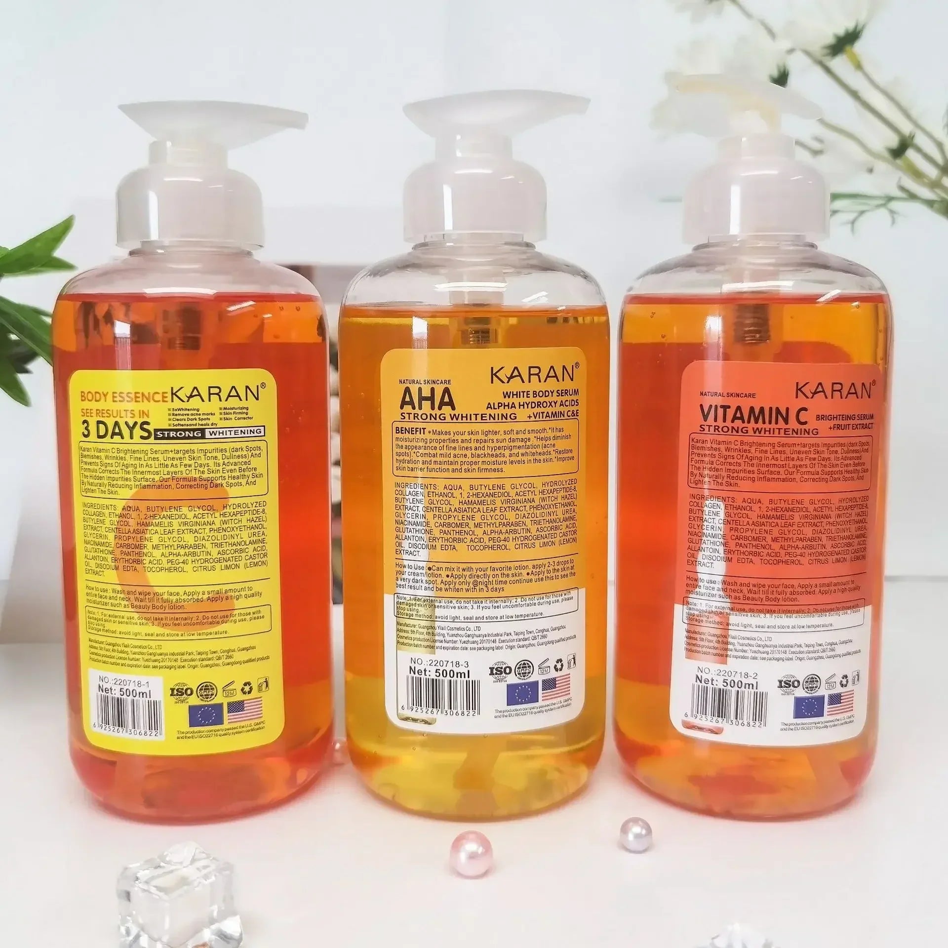 500ml Vitamin C&VE Face Serum VC Fruit Acid Brightening Repair Anti-aging Body Essence Alpha Hydroxy Acids (AHA) Essence Lootquake LLC