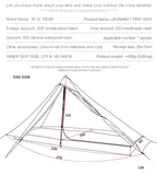 [HODR] 3F UL GEAR Lanshan 1 pro Tipi Tent Rodless Solo Ultralight 690g 20D Nylon Fabric Camping Season Tent Trekking Tents