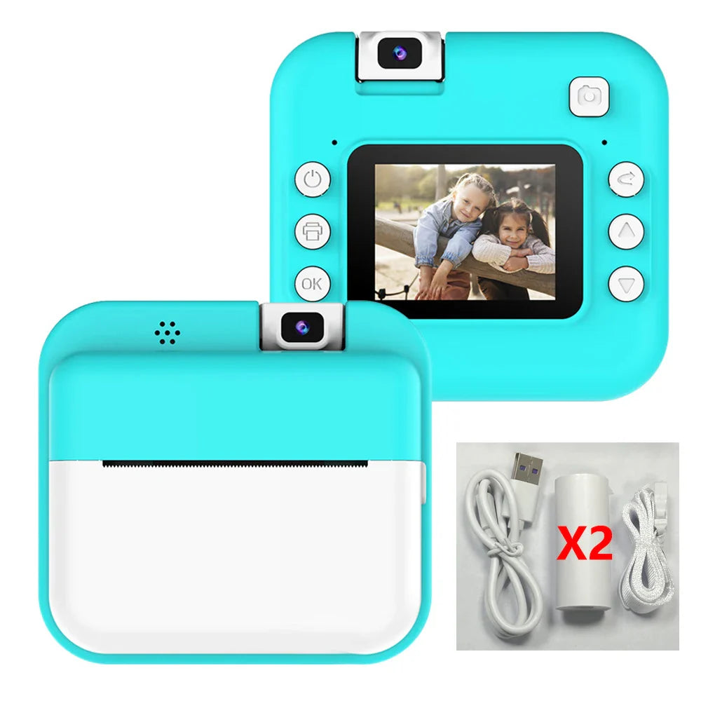 Children Digital Camera Photography Instant Print Camera for Kids Thermal Print Camera Photo Printing Video Toys With 32G Card Lootquake LLC