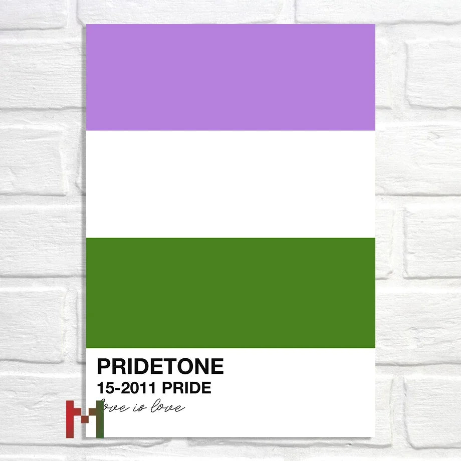 Abstract Pride Art Canvas Print Wall Decor LGBT Home Art Pi-Mart