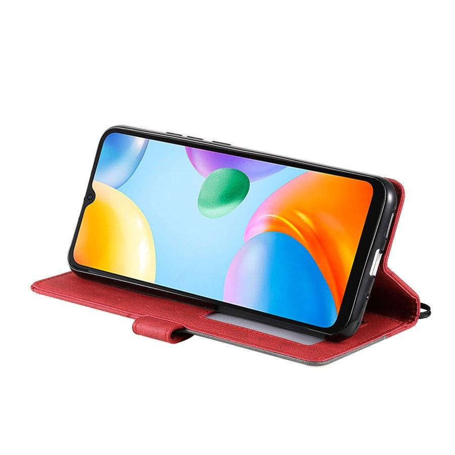 Wallet Flip Leather Case For Xiaomi Redmi 10 10A 10C 9 9A 9C 9T Note 11S 11 Pro 10S 10 Pro 9 Pro 8T 7 Poco X4 GT M4 Pro F4 11T Flip Wallet Case With Magnetic Closure Card Slots  Wrist Strap Protective Case Stevvex