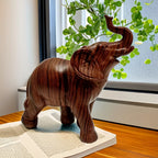 1pc Wildlife Collection Elephant Sculpture Statue - Resin Decor For Home Decoration And Desktop Decoration,Cute Ornament, Lootquake LLC