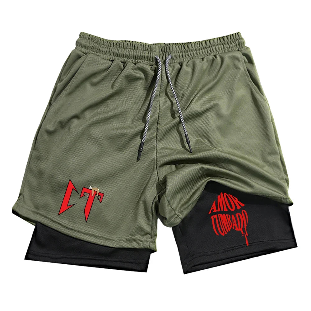 Men's Gym Short Double-deck Quick Dry - SJB-DIAMOND ELITES