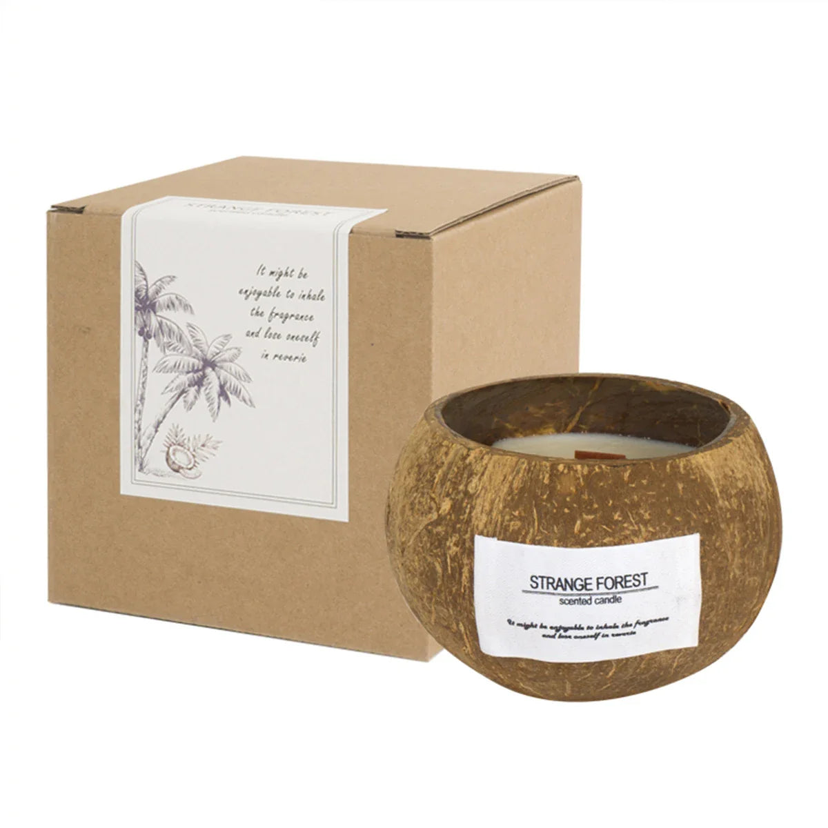 Coconut Shell Aromatherapy Candle Essential Oil Fragrance Premium Plant Wax Fragrance Home Companion Lootquake LLC