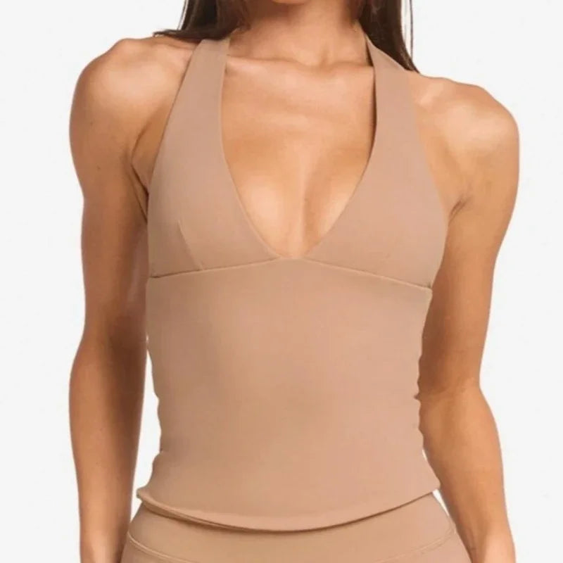 Women's High Impact Halter Sports Bra - Gym Workout Top THRIXINE