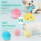 Smart Fluffy Plush Cat Ball Toys Interactive Chirping Balls Cat Kicker Toys 3 Lifelike Sounds Fun Kitty Kitten Toys  Interactive Electric Cat Ball with Sound Stevvex