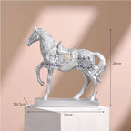 Resin Horse Sculpture, Animal Statue, European Style, Souvenir Gift, Living Room, Office, Study, Desktop Decoration, Gifts