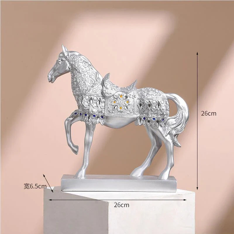 Resin Horse Sculpture, Animal Statue, European Style, Souvenir Gift, Living Room, Office, Study, Desktop Decoration, Gifts