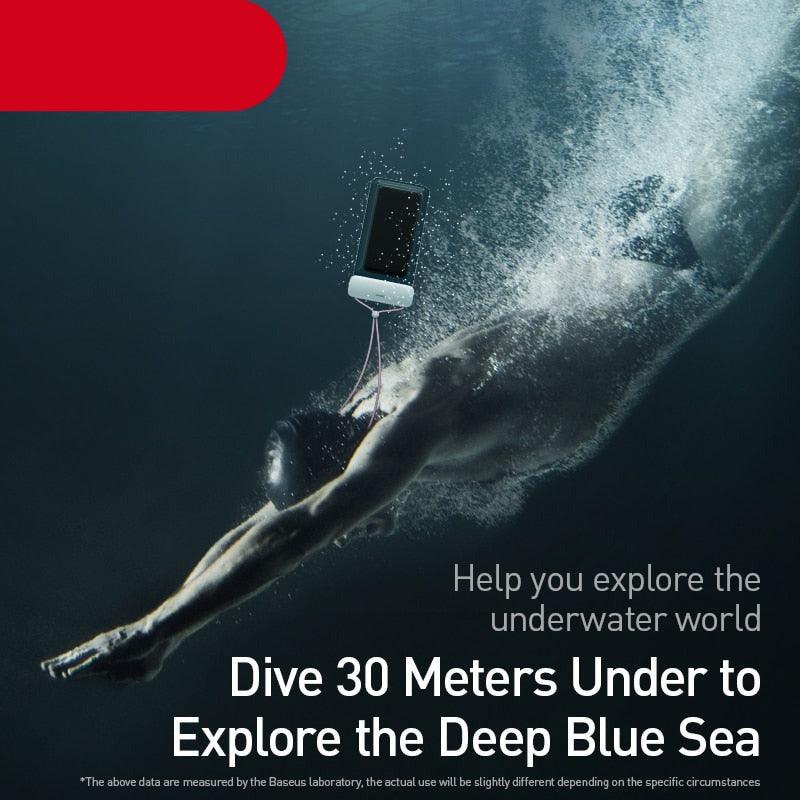 Unique Soft Waterproof Phone Case 7.2inch IPX8 Waterproof Phone Bag For iPhone 13  Waterproof Pouch Diving Surfing Phone Bag Case Cover Adjustable Rope Phone Case Stevvex