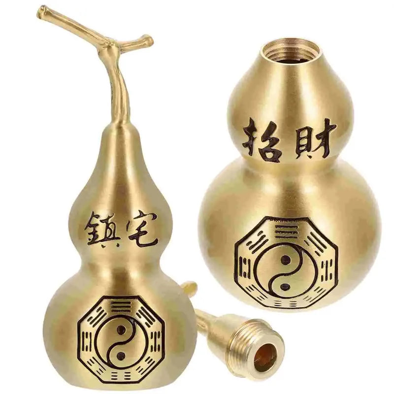 Gourd Craft Shui Feng Decor Statue Chinese Ornament Wealth Figurine Hu Lu Fengshui Desktop Lucky Sculpture Lootquake LLC