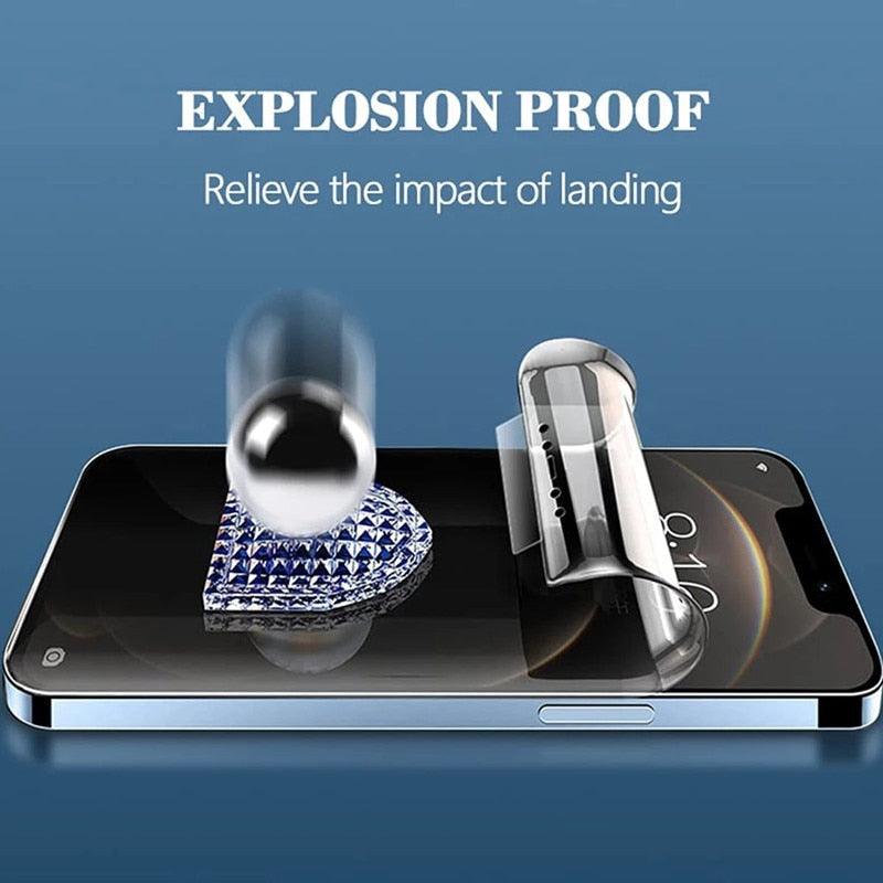2Pcs Anti-Spy Hydrogel Film for IPhone 11 14 Pro Max 7 8 Plus Privacy Screen Protectors for IPhone 12 13 PRO XS MAX Mini X XR Bubble Free Fine Diamond Clear Crystal Shockproof Tempered Glass Film Stevvex