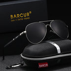 BARCUR Sunglasses Retro Chic Men Fashion Oversized Pilot Style Sunglasses with Mirrored TAC Lenses Durable Stainless Steel Frame for Hiking Outdoor Sports and Sun Protection for Summer Stevvex