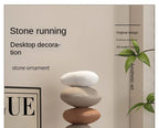 Modern Art Feng Shui Stone Resin Sculpture Wine Cabinet Decor Living Room Desktop Home Decoration Stone Statue Model Figurines