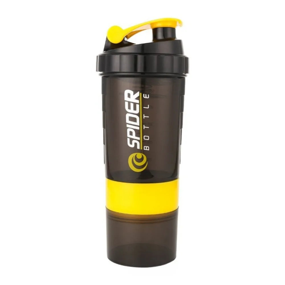 3 Layers Shaker Protein Bottle Powder Shake Cup Water Bottle Plastic Mixing Cup Body Building Exercise Bottle Lootquake LLC