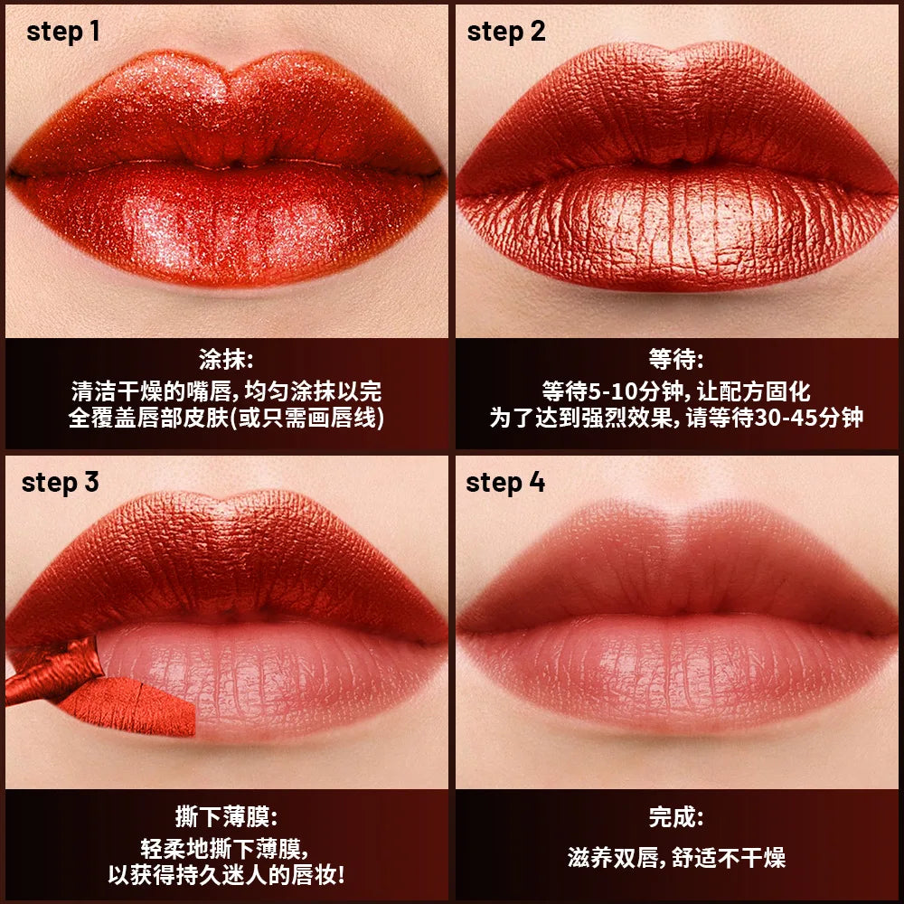 5Color Liquid Peel-off Lip Gloss Waterproof Long-lasting Matte Lipstick Non-stick Cup Makeup Moisturizing Lip Tattoo Pigment Lootquake LLC