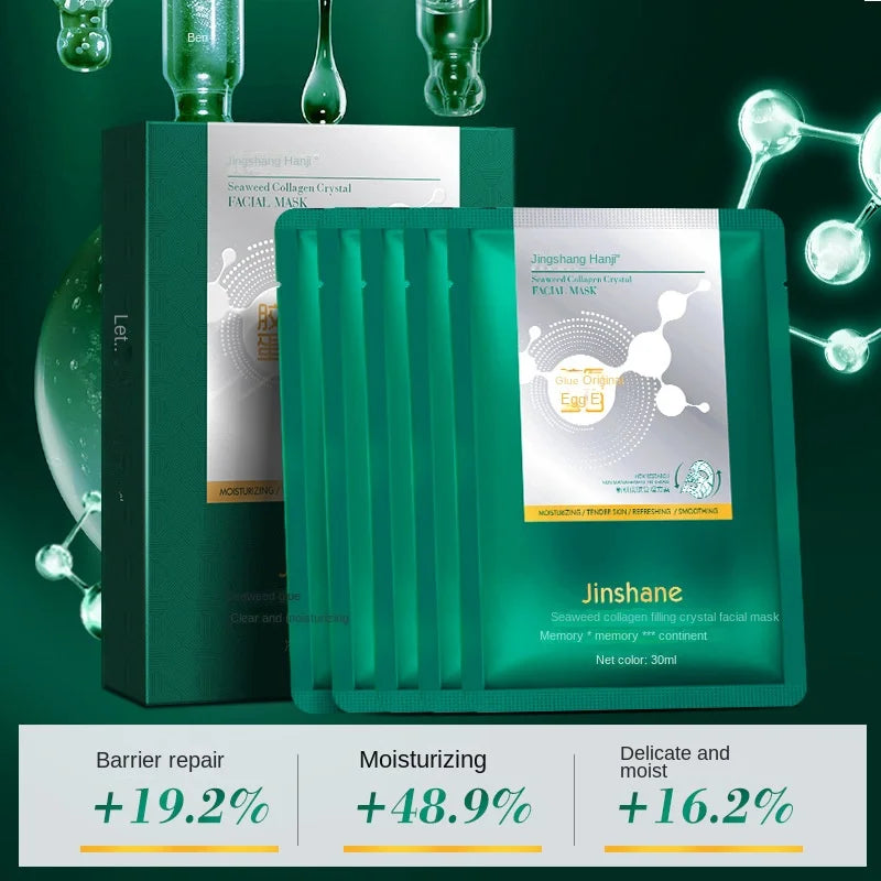 5pcs*30ml Tiktok Hot Sale Seaweed Collagen Filling Crystal Mask Replenishing Fruit Jelly Skin Transparent Mask Skin Care Masque Lootquake LLC